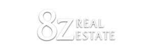 8z real estate white logo